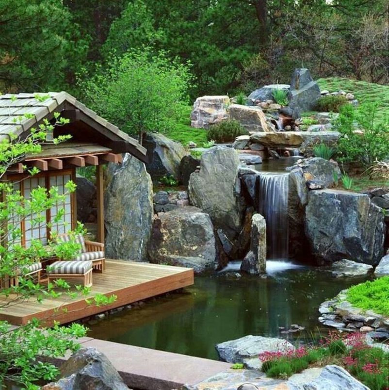 Thi công thác nước sân vườn đẹp- Điểm nhấn nghệ thuật cho kiến trúc